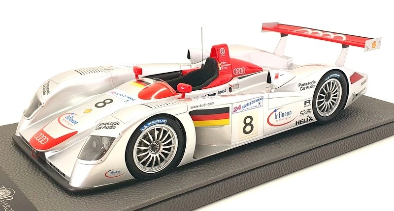 Top Marques 1/18 Scale TOP106A Audi R8 NR.8 Le Mans 2000 - Silver - Image 1 of 4