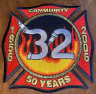 Patch 50e anniversaire du service d'incendie communautaire Belmont Caroline du Nord 4,5""