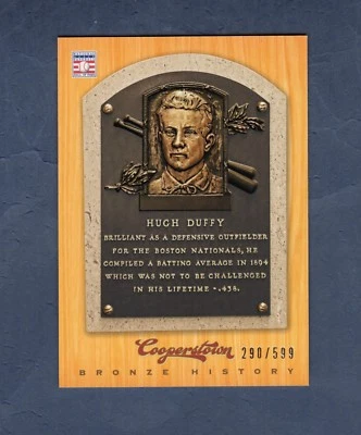 #29 HUGH DUFFY, Boston Braves | #290/599 Panini Bronce Salón de la fama Historia Foto 1 de 2