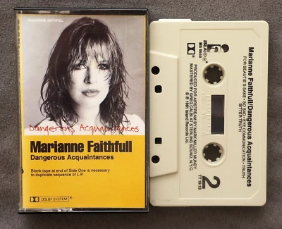 Marianne Faithfull: Dangerous Acquaintances. Cassette Tape. Foto 1 de 2