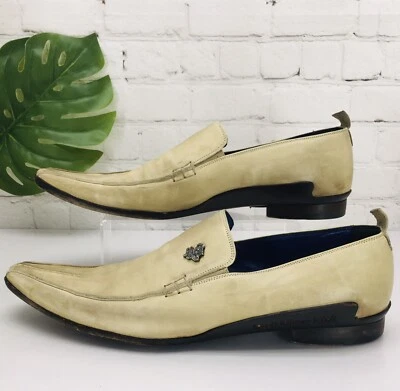 Mocasines Mark Nason Rock Never Dies para Hombres 13 Cuero Tostado Dragón Puntera Cuadrada Italia Foto 1 de 4