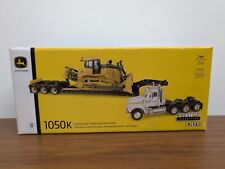 1/50 Ertl John Deere 1050K Bulldozer Construction Toy  Freightliner Truck Set