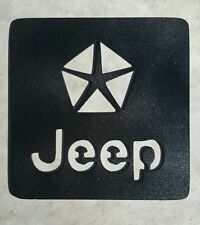 Jeep emblem logo metal wall art plasma cut decor Chrysler gift idea