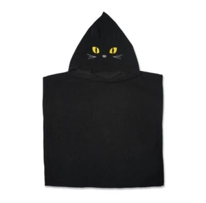 Manta polar con capucha para niños gato negro 23 pulgadas x 21 pulgadas Halloween suave acogedora - Imagen 1 de 4