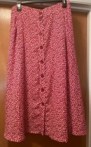 Pre-Owned Studio Untold By Ulla Popken 24/26 Pink Leopard Print Midi Skirt - Picture 1 of 3