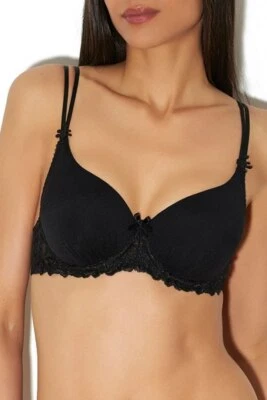 NUEVO AUBADE hermoso sujetador francés negro 70B Foto 1 de 2