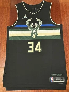 giannis antetokounmpo bucks authentic statement diamond jersey nike - Picture 1 of 5