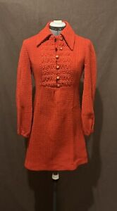 Vintage 1960/70s Joseph Magnin Red Sweater Dress