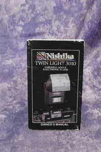 Nishika Twin Light 3010 Electronic Flash Instruction Manual In English  - Picture 1 of 2