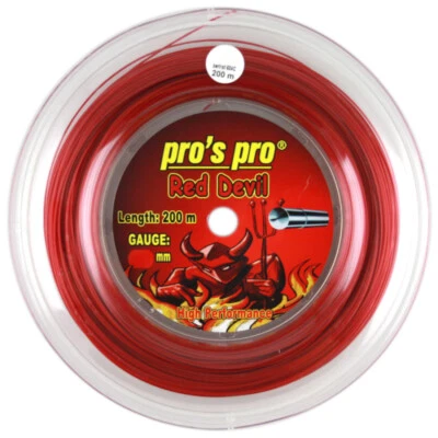 Pro's Pro Red Devil Tennis String - 200m Reel - Red - Made in Germany