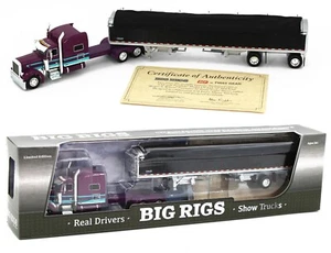 2021 DCP 1:64 *BIG RIGS #4* Justin Allison Peterbilt 379 w/Wilson Grain Trailer - Picture 1 of 9