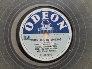 LOUIS ARMSTRONG When You´re Smiling / Body And Soul *GERMAN SCHELLACK 78"s* - Picture 1 of 4