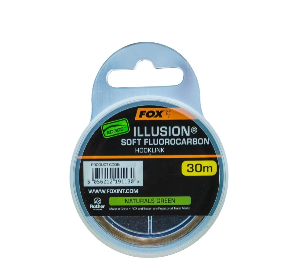 Fox Edges Illusion Soft Fluorocarbon Hooklink 30M Natural Green - All sizes - Image 1 of 1