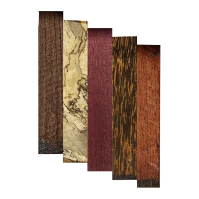 Lot of Pen Blank-3/4x 3/4x 6 Purpleheart, Padauk, Rosewood, Black Palm, Tamarind - Image 1 of 3