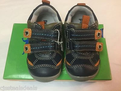 Perfection Jumping Jacks Boys Playground Navy Leather Tennis Shoes 4 M 190275A  - Image 1 of 3