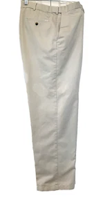 Haggar Premium No Iron Khaki Mens 44x32 Career Slacks Classic Fit Stretch Preppy - Picture 1 of 6