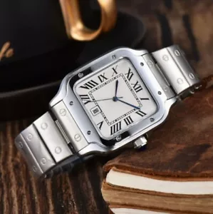 Reloj de cuarzo informal cuadrado de moda para hombre - Imagen 1 de 20