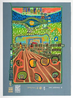 Friedensreich Hundertwasser signiert nummeriert STRASSE DER ÜBERLEBENDEN - Bild 1 von 4