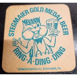 Vintage Stegmaier Gold Medal Beer Coasters 4"x4" Ring-A-Ding-Ding - Picture 1 of 3