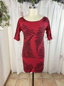 Simply Sisters LOLA rotes Minikleid Hilo Hawaii Stretch figurbetont Farnmuster Gr. XL - Bild 1 von 9