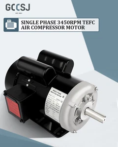 3HP Electric Motor 145T 3450RPM Farm Duty Single Phase Motor 7/8"Shaft TEFC - Picture 1 of 6