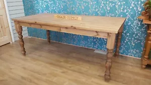 4ft X 3ft Handmade Stain Wood Country Style Farmhouse Dining Table - Picture 1 of 6