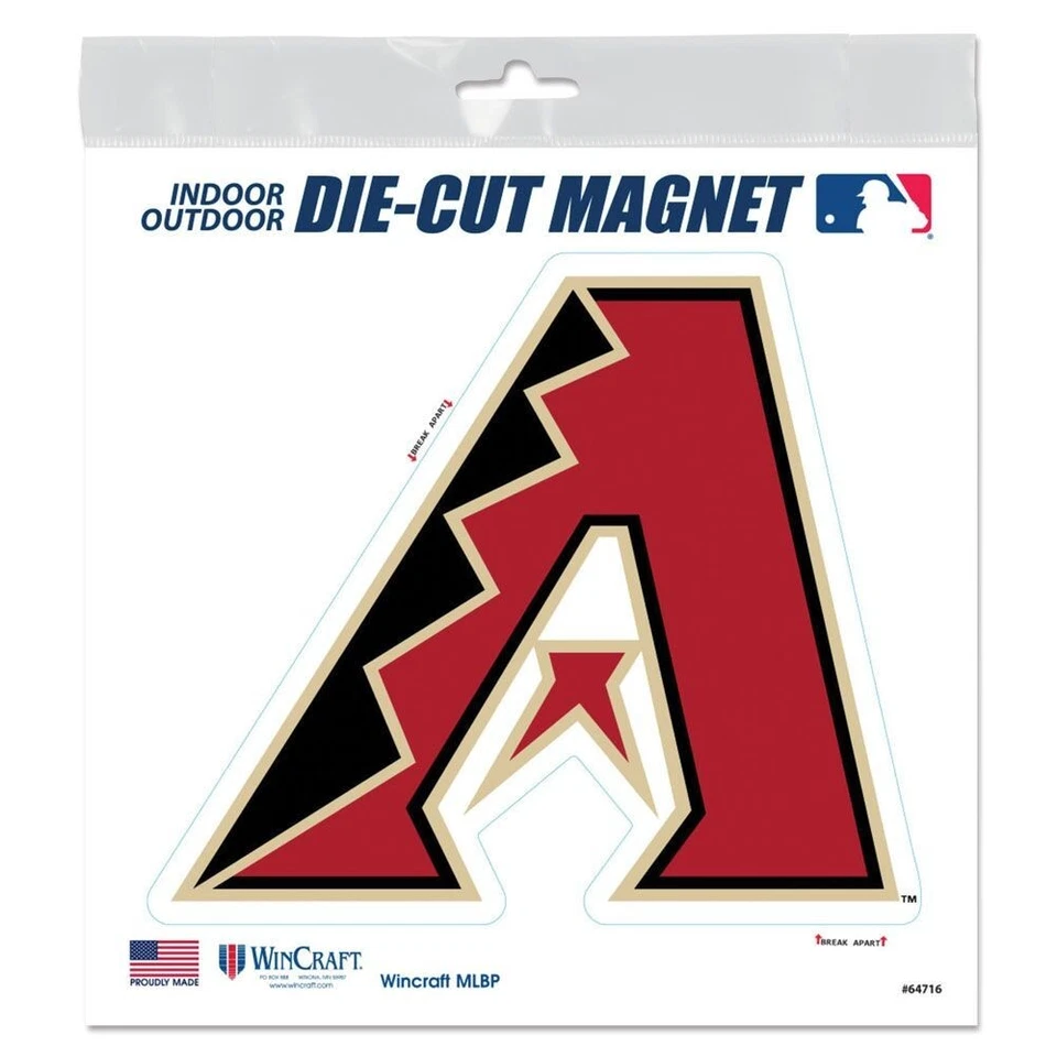 MLB Arizona Diamondbacks 5 1/4" by 4 1/2" Auto Die-Cut Magnet Logo by WinCraft - Image 1 of 1