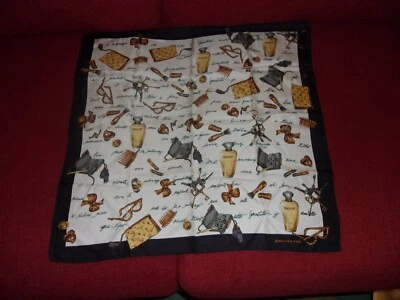 BUFANDA PARA MUJER JONES NEW YORK-ROSA CALIENTE FLORAL/RANAS/MARIPOSAS 100 % SEDA Foto 1 de 3