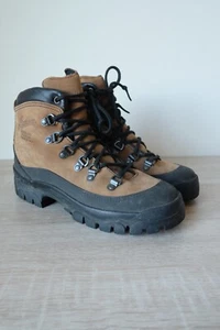 VTG USA MADE Danner Combat Hiker Boots 43513X Leather Mens 6 Brown Black Hike - Picture 1 of 8