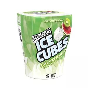 Ice Breakers Ice Cubes Sugar Free Xylitol Gum, Kiwi Watermelon, 3.24 Oz - Picture 1 of 6