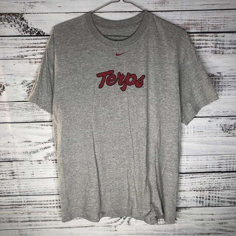 Vintage Nike Center Swoosh UMD University of Maryland Terps Terrapins T-Shirt XL Cover
