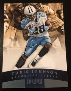 Panini Prominence #96 2012 Chris Johnson SP #d 131/897! TITANES - Imagen 1 de 2