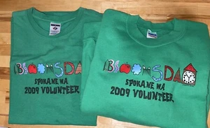 Vintage Bloomsday Spokane Wa 2009 grün T-Shirt & Sweatshirt Konvolut groß - Bild 1 von 10