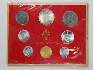 Vatican City 1971 8-Coin Souvenir Mint Set- Includes Silver .29oz 500 Lire #4725 - Picture 1 of 2