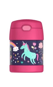 Thermos Kids' 10oz FUNtainer Stainless SteelFood Jar with Spoon - Unicorns - Picture 1 of 8
