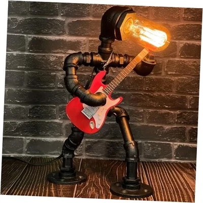 Lámpara de mesa para guitarra eléctrica musical - Arte decoración guitarra cosas geniales regalos para música  Foto 1 de 4