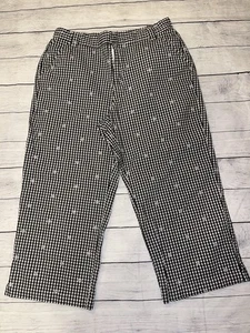 Pantaloni donna 12 Sag Harbor bianco e nero cropped Capri  - Foto 1 di 3