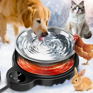 Heated Water Bowl for Dog Cat,Outdoor Heated Pet Bowl Food Bowl with 3 Temper... - Foto 1 di 8