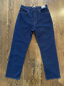 Madewell Women's Curvy 90s Straight Blue Dark Denim Jeans High Rise 30W x 30 NWT - Picture 1 of 10