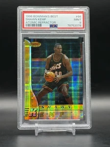 1996-97 Bowmans Best Shawn Kemp Atomic Refractor Parallel #66 PSA 9 Supersonics - Picture 1 of 3