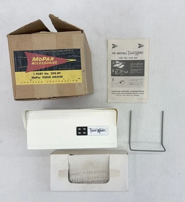 NOS MoPar Tissue Master Dispenser Chrysler DeSoto Dodge Plymouth 1962-69 Custom - Image 1 of 4