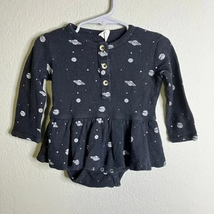 Kate Quinn Size 18-24m Space Ruffle Bodysuit Waffle Knit Organic Cotton FLAW - Picture 1 of 4