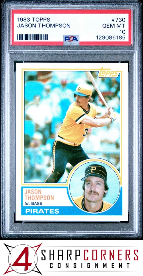 1983 TOPPS #730 JASON THOMPSON PIRATES PSA 10 - Image 1 of 3