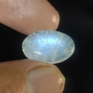 26.50 Cts Natural OVAL Rainbow Moonstone Cabochon Pendant Making 24X17X7.5 MM - Picture 1 of 6