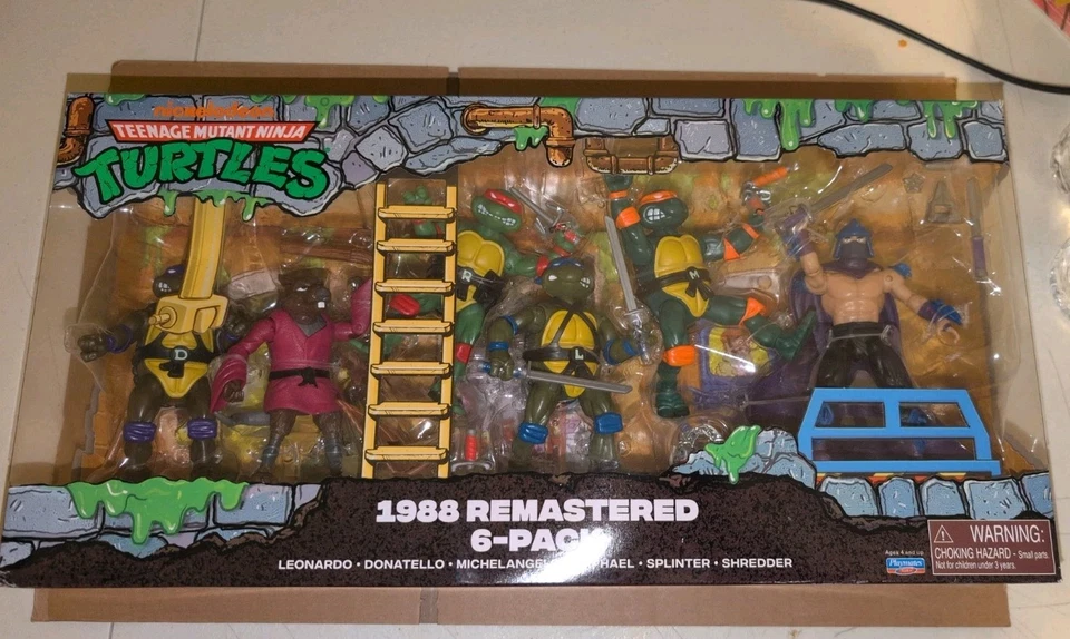 NUEVO Teenage Mutant Ninja Turtles 1988 remasterizado paquete de 6 Foto 1 de 4
