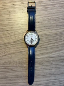 Women’s Quartz Wristwatch – Blue Leather Strap, Classic White Dial, Elegant Ever - Picture 1 of 6