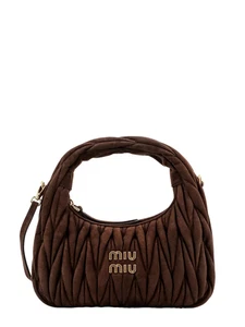 MIU MIU Wander Small $2950 Dark Brown Suede Hobo Bag New And Authentic - Picture 1 of 4