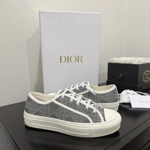 Christian Dior Walk 'N' Dior Sneaker Canvas Metal Grey 36.5 - Picture 1 of 9