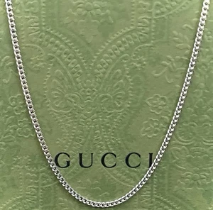 GUCCI curb chain necklace (about 42cm) silver 925 sterling silver - Picture 1 of 7