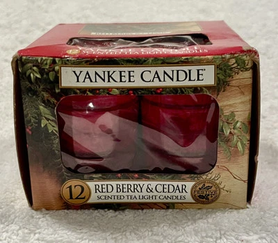 Yankee Candle Scented Tea Lights Red Berry & Cider 12 Pack .8 oz NOS - Image 1 of 4